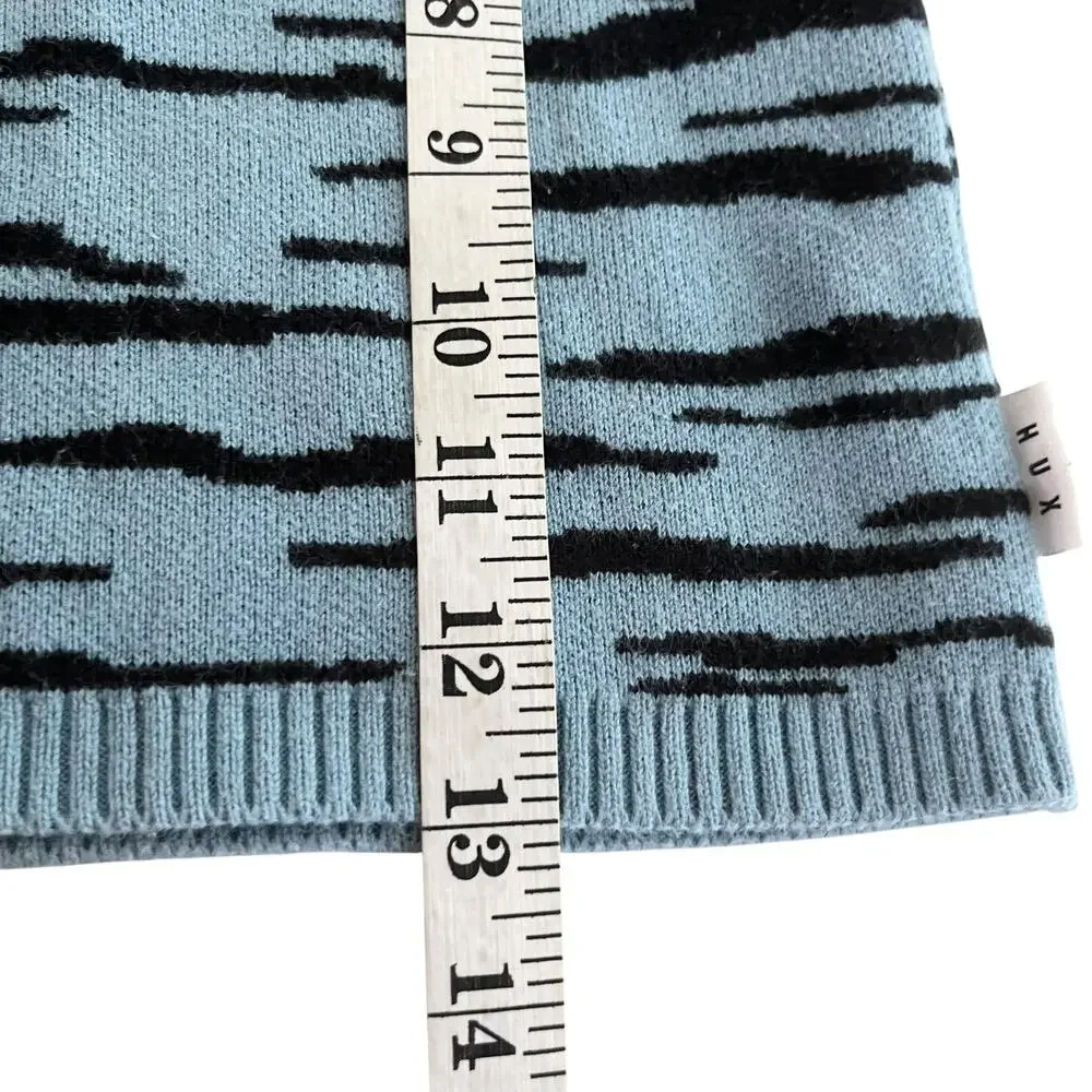 Huxbaby Boys Blue Wildcat Organic Cotton Knit Sweater - 12 Months